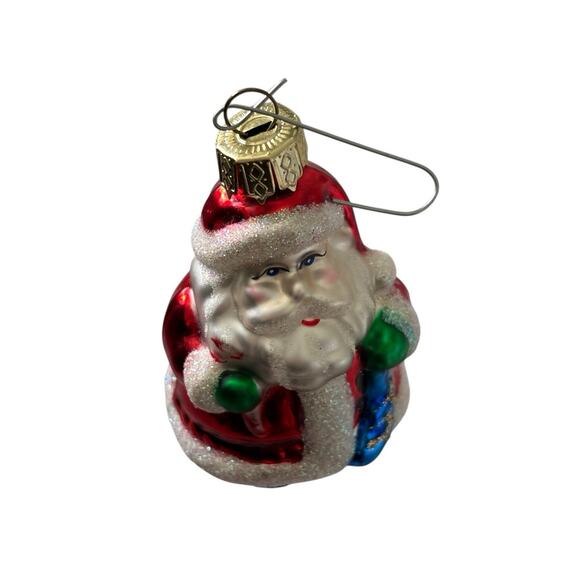 Santa Claus Mouth Blown Glass Tree Ornament Impuls Christmas Hand Painted - Picture 6 of 7